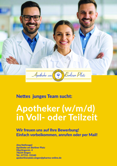 Stellenanzeige Apotheker in Singen-Hohentwiel